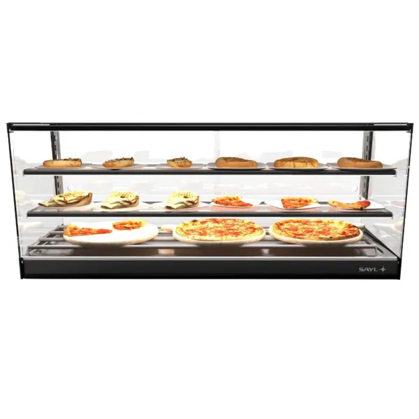Vitrine Chaude à Poser avec 2 Étagères - LOGIC Triple - Sahara - L 1190 mm