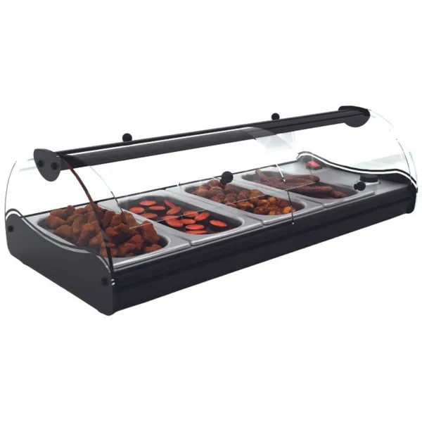 Vitrine Chaude à Poser - LIBRE SERVICE Bain Marie - GN 1/3