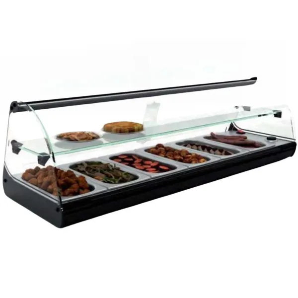 Vitrine Chaude à Poser - DEUX NIVEAUX Bain Marie - GN 1/3