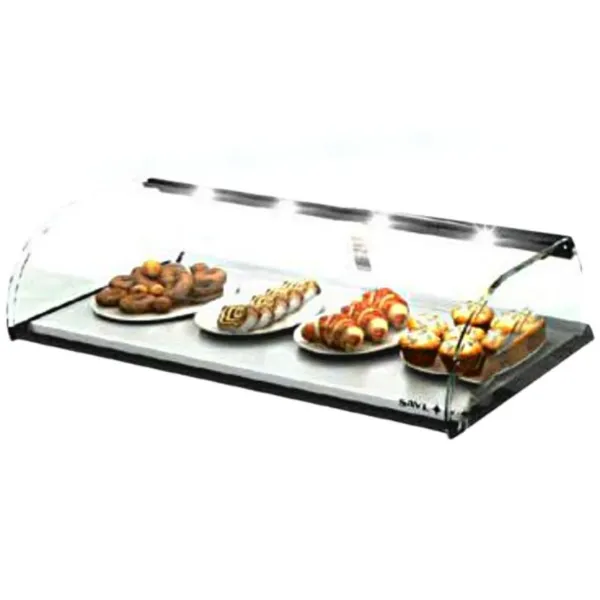 Vitrine Neutre - NEUTRE Présentoirs en Verre Courbé avec LED - L 840 mm