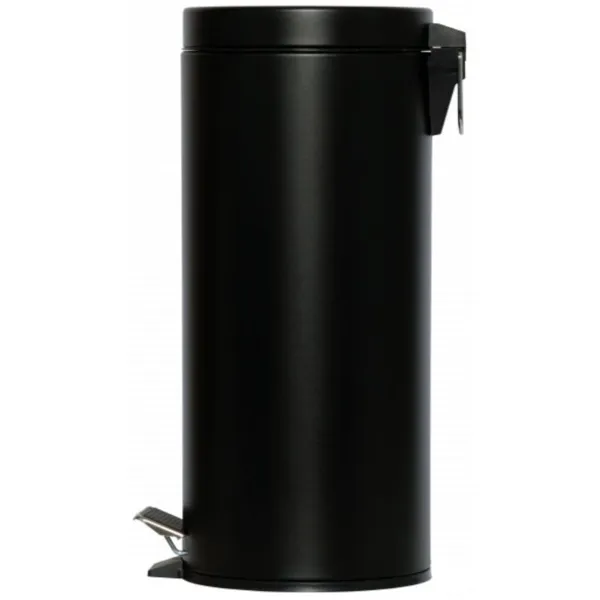 Poubelle à Pédale Noir Mat - 30 L