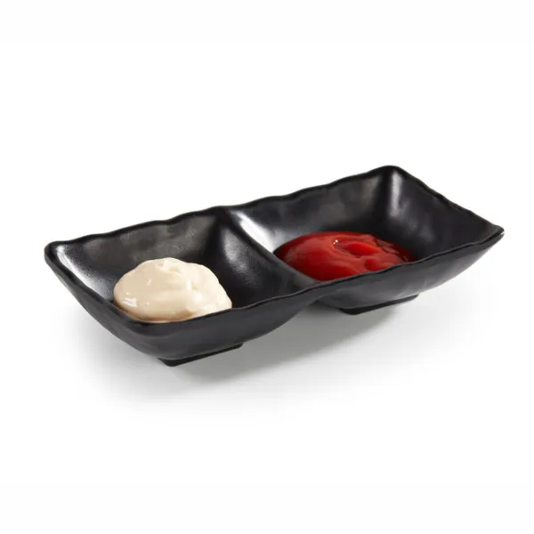 SNACK SAUCE TRAY 2 COMP NOIR