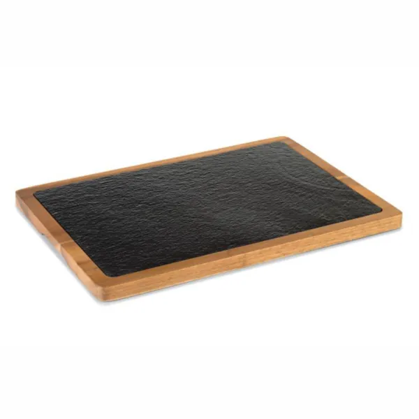 PUJADAS -PLATEAU ARDOISE/BOIS 33X23CM