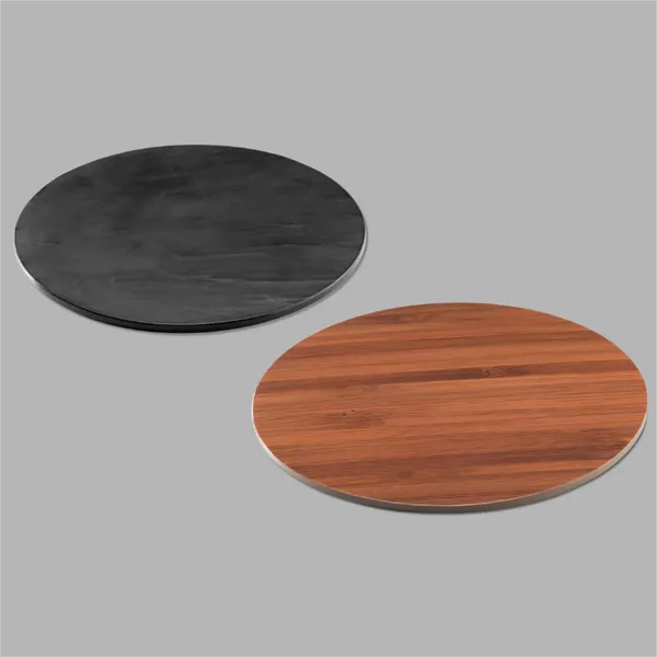 PUJADAS -PRESENTOIR BAMBOO-ARDOISE Ø330