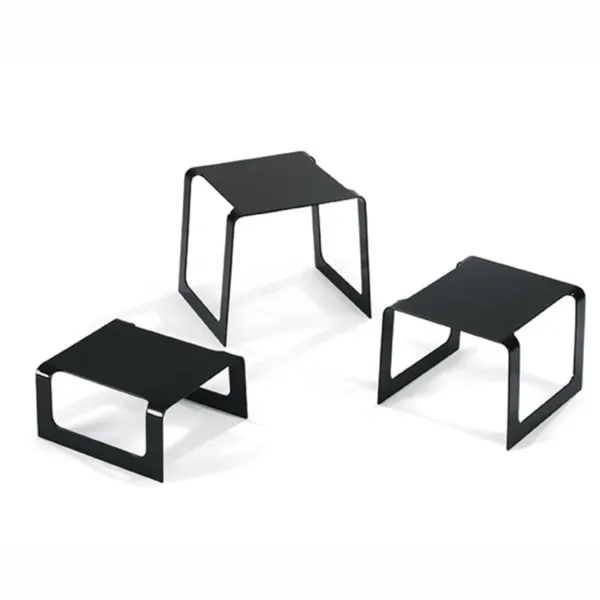 JEU 3 SOCLES CARRÉS NOIR