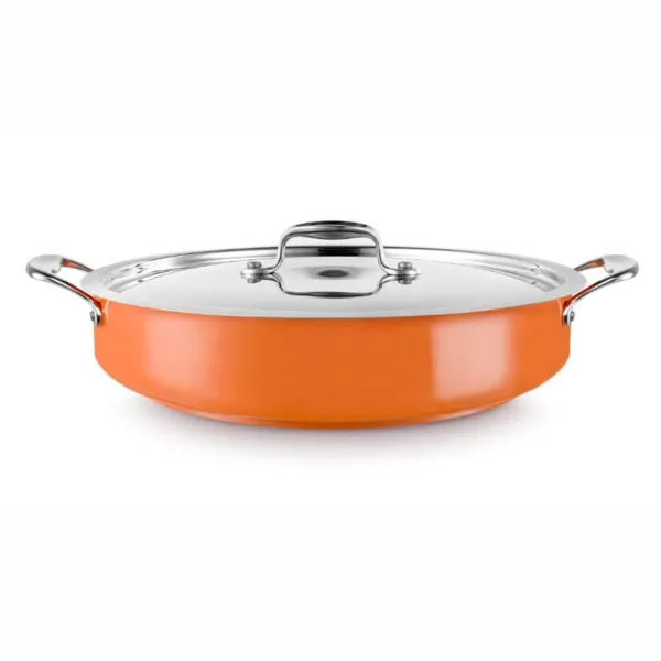 POÊLE À PAELLA AVEC COUVERCLE COOL LINE 320 MM ORANGE