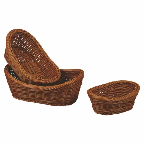 Corbeille Ovale Marron Foncé - Polypropylène - 29 x 19 cm