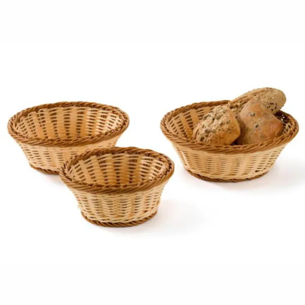 Corbeille Ronde en Polypropylène Marron Bicolore - 25 cm