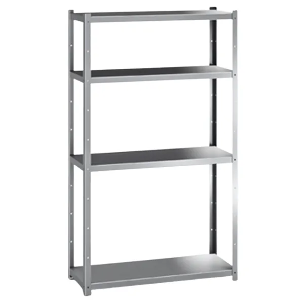 Etagère Inox 4 Niveaux avec Renfort - L 1000 x P 400 x H 2000 mm