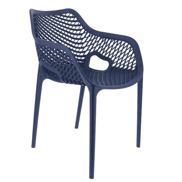 Fauteuil Air Empilable en Polypropylène - Gris Foncé - H 830 mm