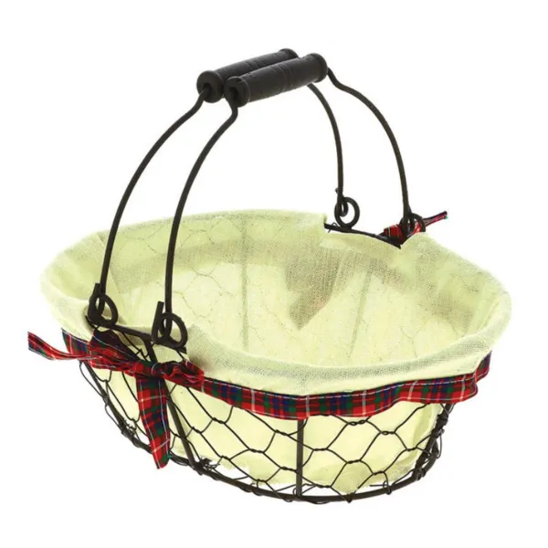 Panier Ovale Métal et Tissu 280 x 200 mm