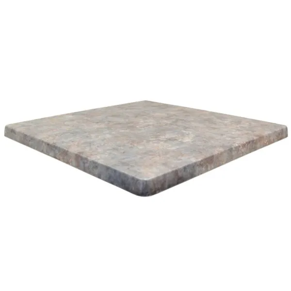 Plateau de Table Carré en Bois HDF - Zinc - 600 x 600 mm