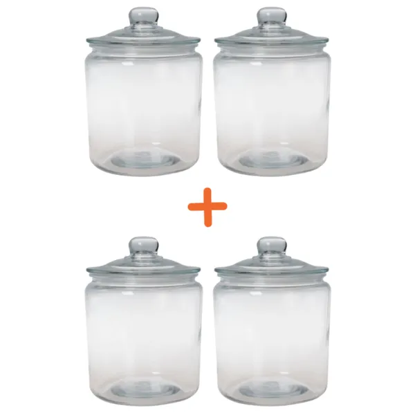 Bocal à Biscuits - 6,3 L - Lot de 4