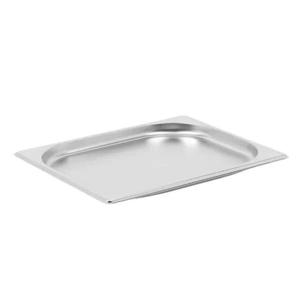 Bac Gastro GN 1/2 Inox AISI 201 - Profondeur 20 mm - 1 L - Compatible Lave-Vaisselle - Cuisine