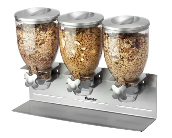 Distributeur de Céréales Triple - 10,5 Litres - Reconditionné