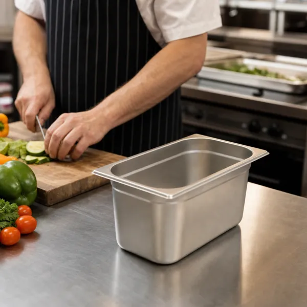 Bac Gastro GN 1/3 Inox AISI 201 - 325 x 175 x 150 mm - 5,7 L - Épaisseur 0,7 mm - Lave-Vaisselle