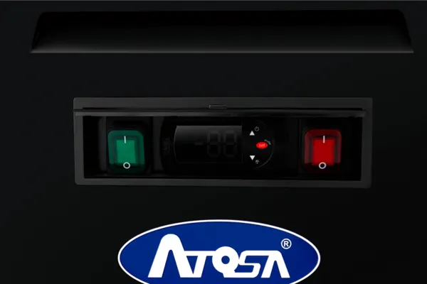 Arrière-Bar Réfrigéré Noir 3 Portes Vitrées 434 L, Froid Ventilé +2/+8°C, LED, Bar CHR