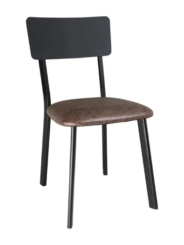 Chaises en Metal Assise Vintage - Lot de 4 - Reconditionné